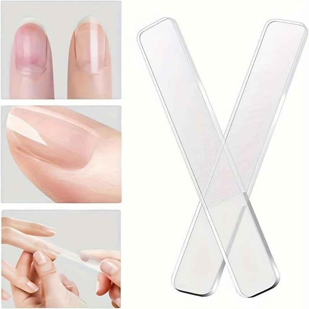 Nano Glass Nail File Shiner Buffer Polisher Crystal For Nails Care Red Rose